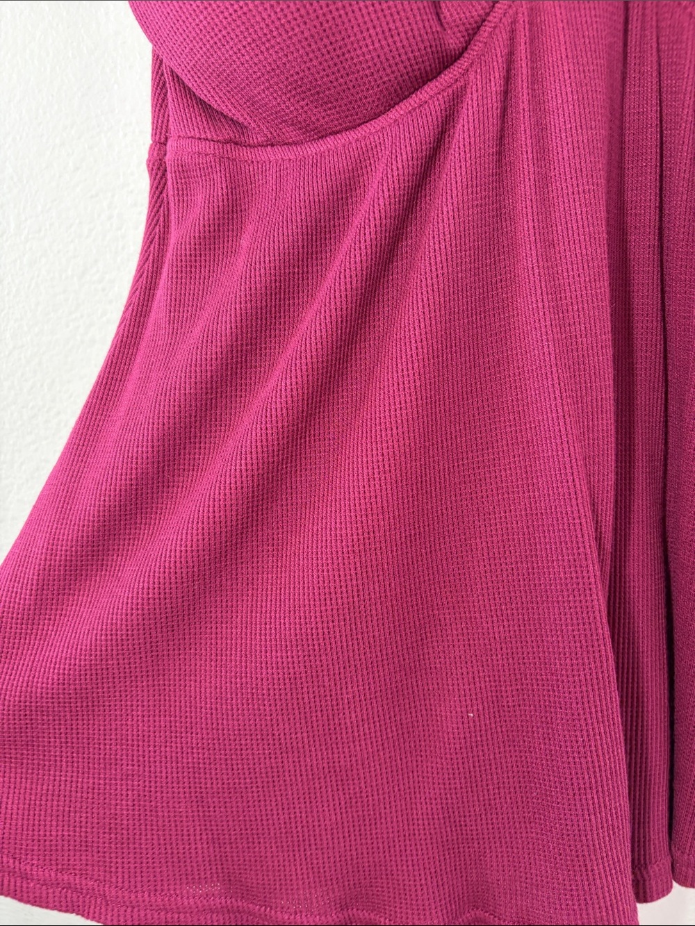 Lace-Trim Short Sleeve Tee - Raspberry - Picture 6 of 8